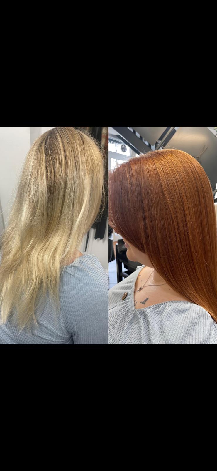 Hair colour transformation at Salon 64 Dereham